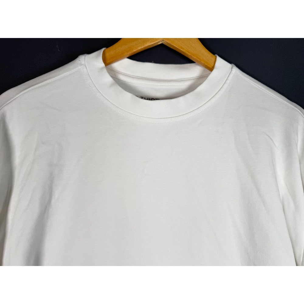 CO THIRTY SIX Mens White Long Sleeve Crew Neck T-Shirt Cotton Blend Size XL